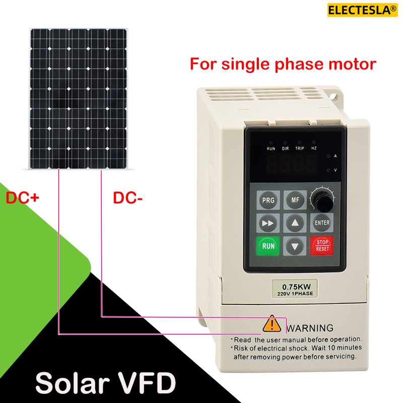 Solar Pump Inverter 2.2Kw - VFD Solar Inverter 220V Single-phase Input