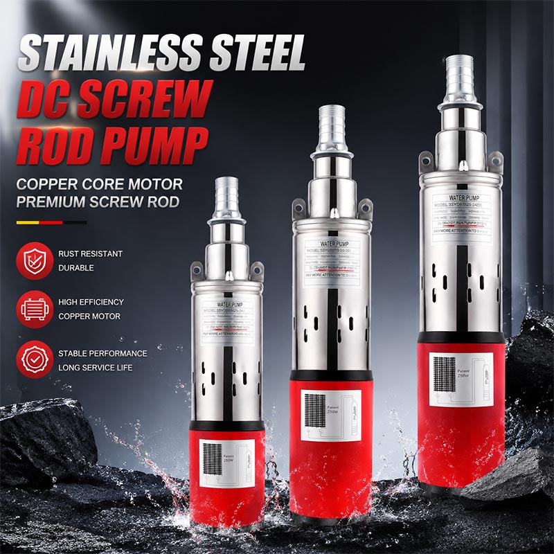 Solar Water Pump 48V Submersible - DC Deep Well Pump 12V 24V