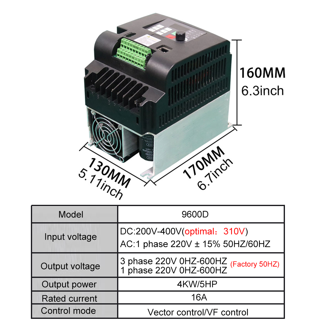 VFD Solar Inverter DC 200-400V - огляд і ціна Solar Pump Inverter 2.2Kw