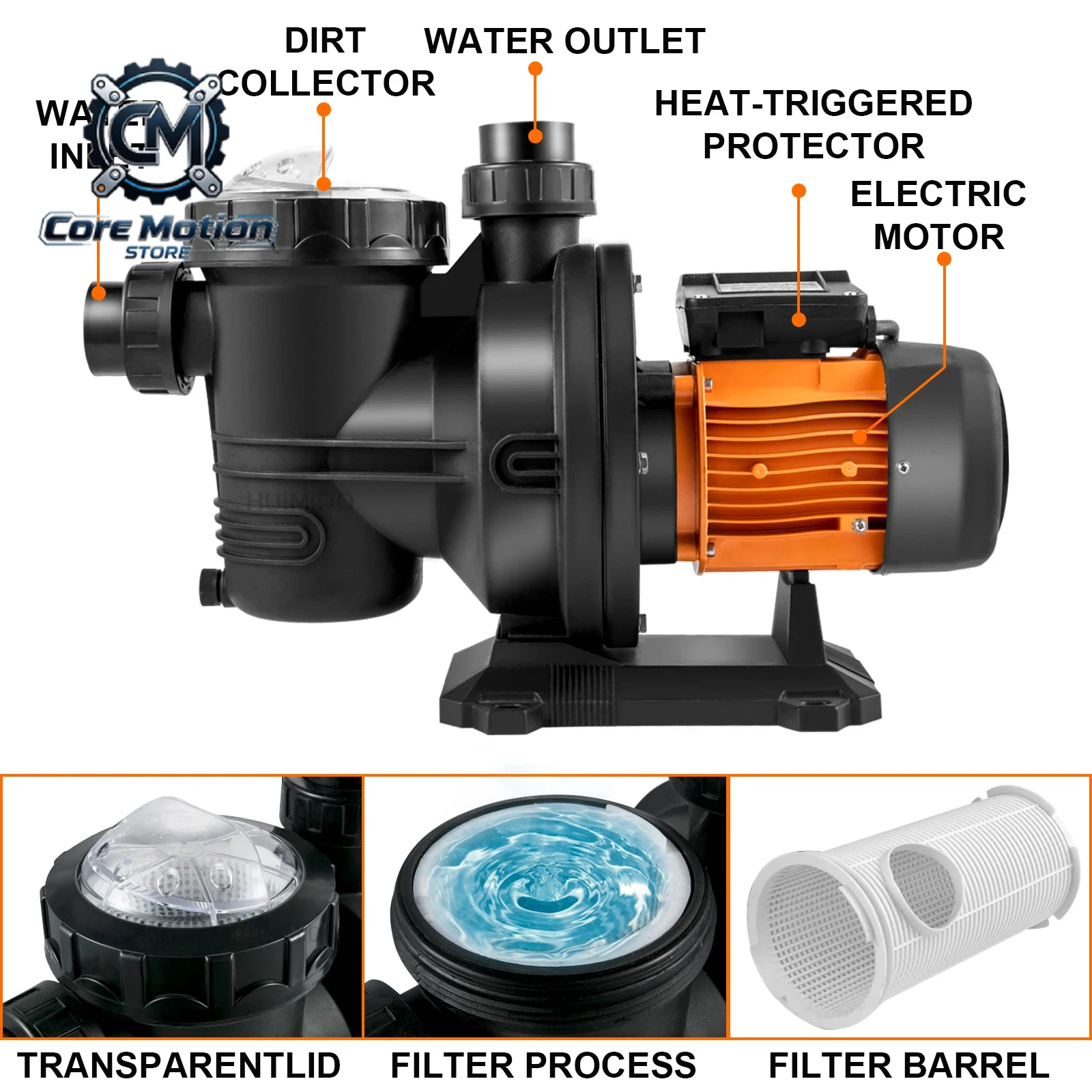 VEVOR Pool Pump Swimming Pool  - огляд і ціна Solar Pool Pump 48V Dc