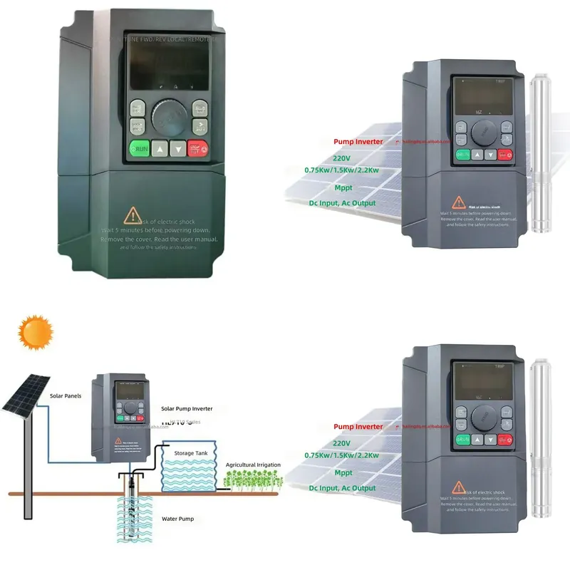 HL710 0.75KW 1.5KW 2.2KW 220V  - огляд і ціна Mppt Solar Pump Controller 1.5Kw